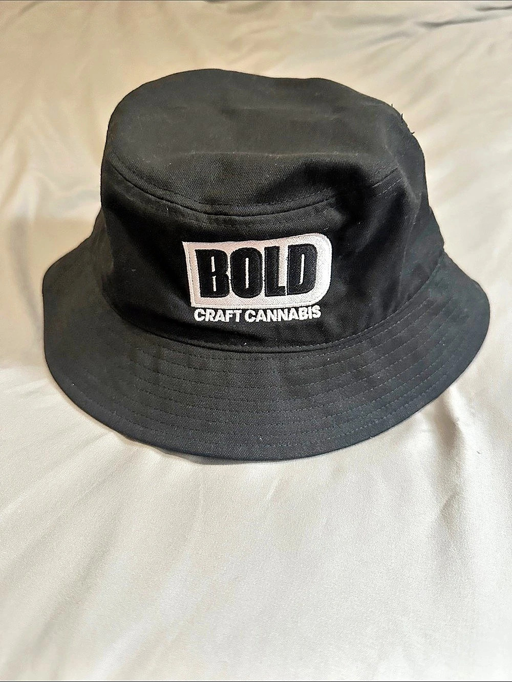 BOLD Craft Cannabis Brushed Cotton Twill Bucket Hat in Black (Fersten)
